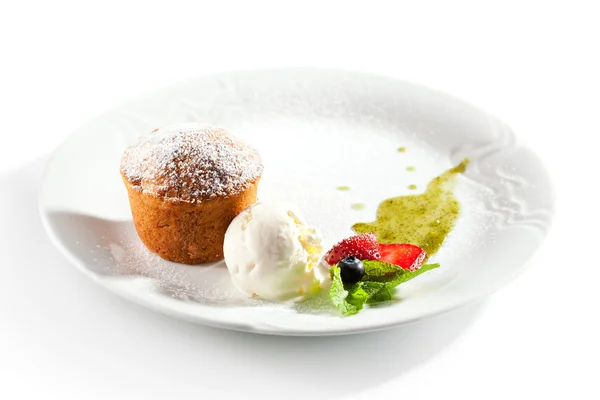 Pompoen taart met ijs — Stockfoto
