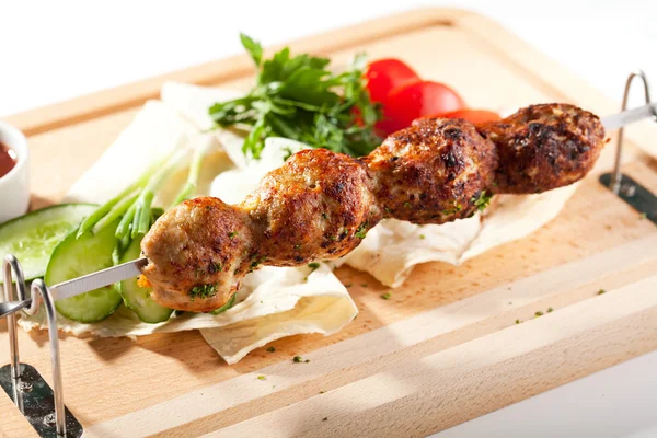 Baharatlı tavuk kebabı — Stok fotoğraf