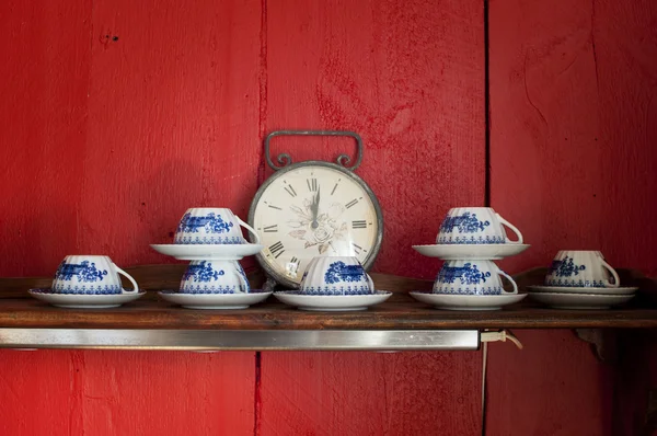 Shelf in cafe — Stock Photo, Image