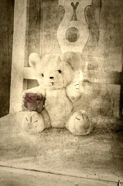 Grungy Teddybär — Stockfoto