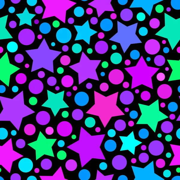 Fondo Multicolor Sin Costuras Con Estrellas Festivas — Vector de stock