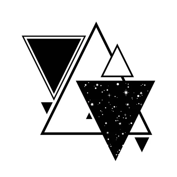 Composição Geométrica Diferentes Triângulos — Vetor de Stock