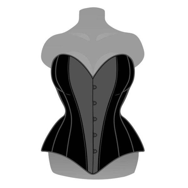 beautiful female corset on a mannequin
