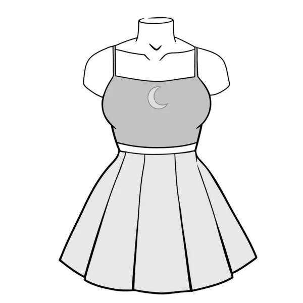 Набір Жіночого Одягу Верхньої Спідньої — стоковий вектор