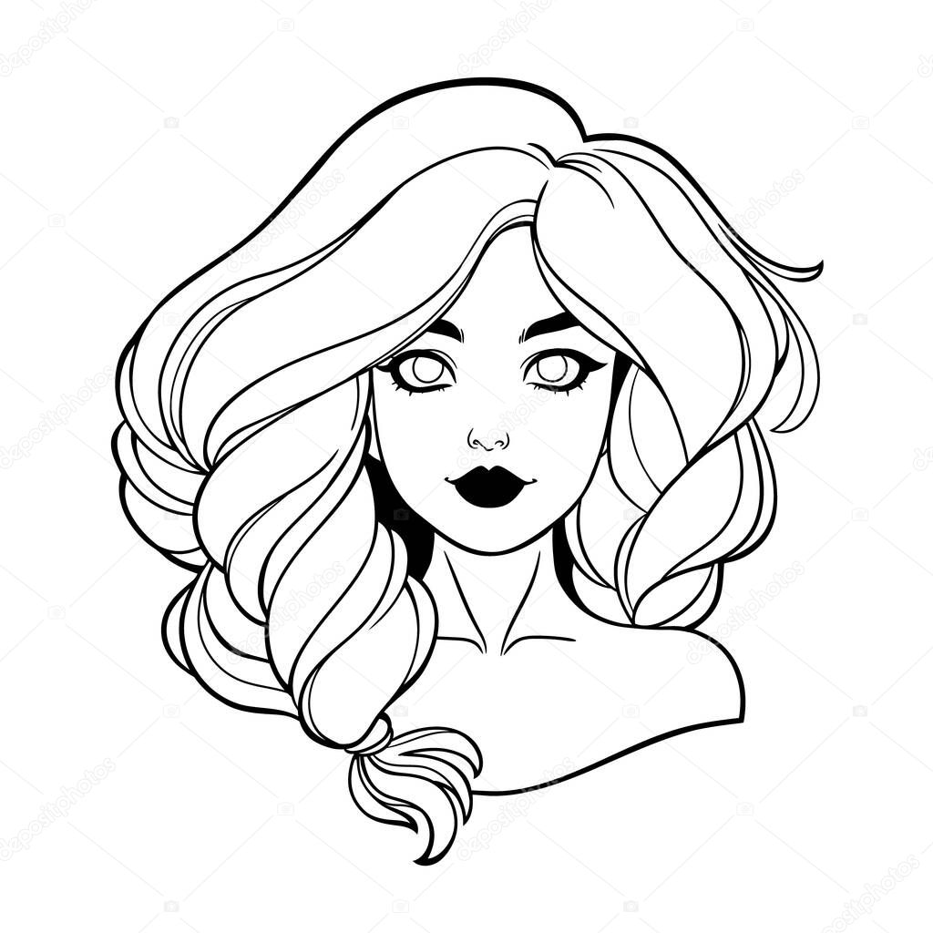 Portrait of a girl with braid hairstyle
