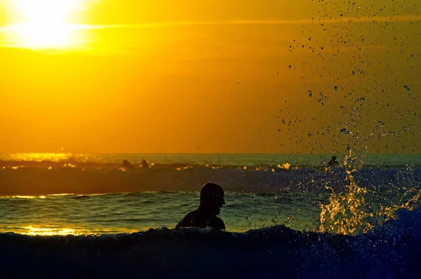 Pôr do sol em Lacanau — Fotografia de Stock