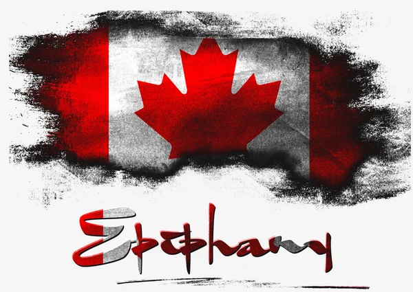 Bandiera del Canada per le vacanze Epifania — Foto Stock