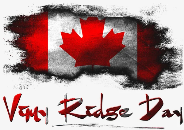 Vlajka Kanady za den Vimy Ridge. — Stock fotografie
