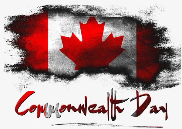 Vlajka Kanady pro den Commonwealthu — Stock fotografie