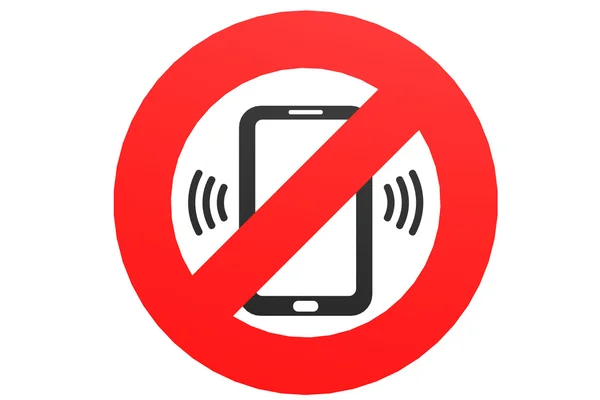 No mobile phone sign — Stock Photo, Image