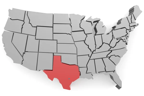 Texas kaartbeeld — Stockfoto