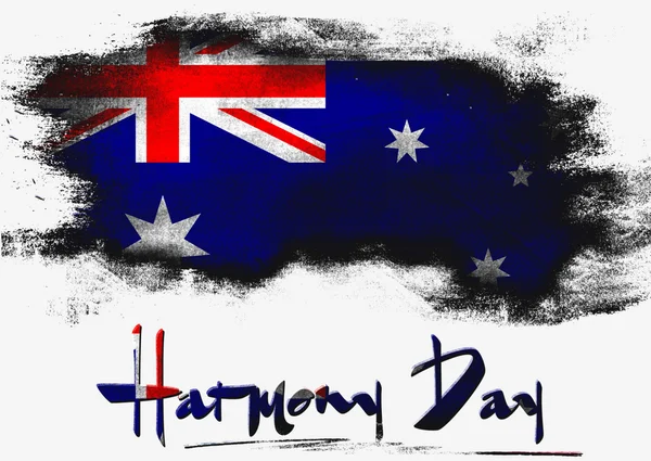 Harmony Day with Australia flag — Stock Photo, Image