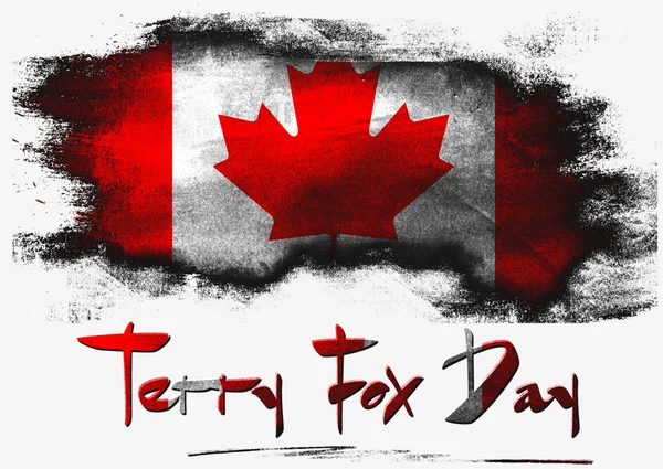 Vlajka Kanady pro den Terry Fox — Stock fotografie