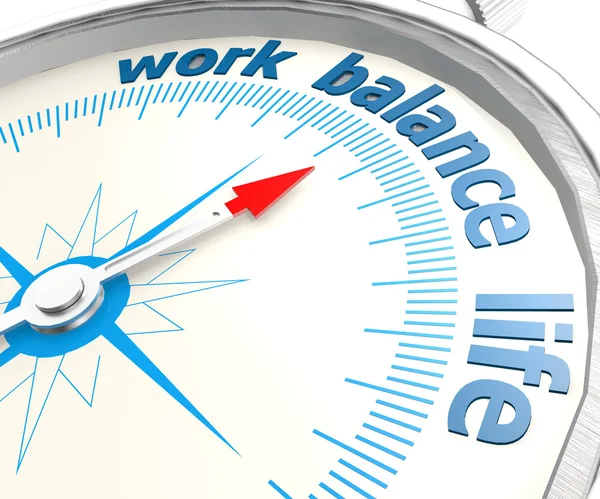 Compass work life balance — Stock Photo, Image