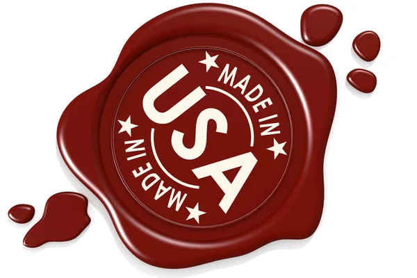 Made in USA Etikett Dichtung isoliert — Stockfoto