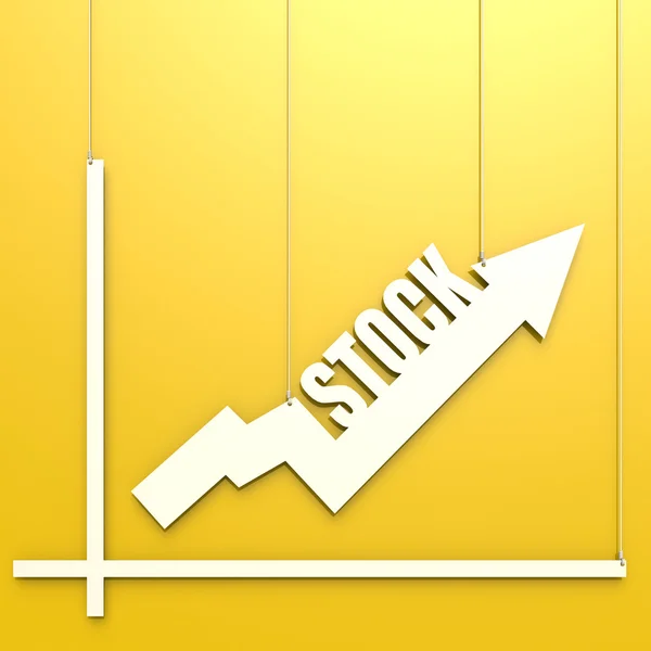 ストック単語グラフの黄色の背景にハングアップします。 — ストック写真