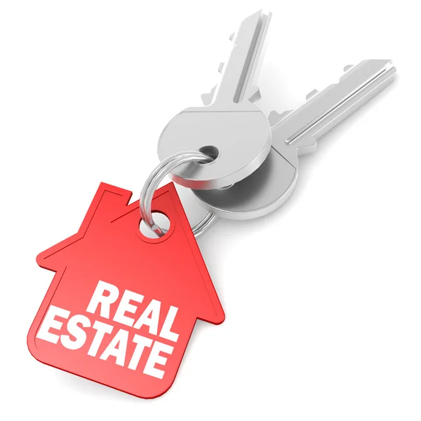 Keychain with real estate word image — Stock Photo, Image