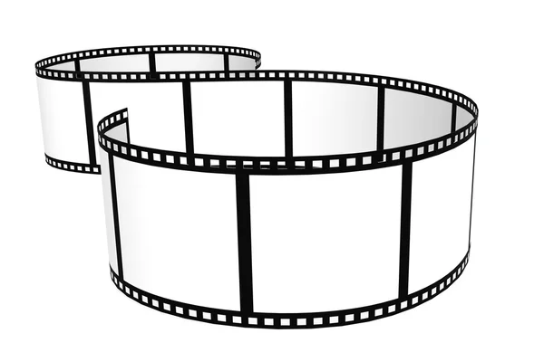 Tira de filme isolada com fundo branco — Fotografia de Stock