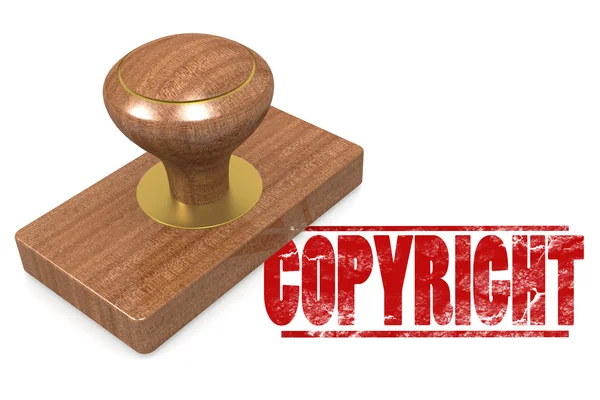 Copyright wooded seal stamp — Stock Photo, Image