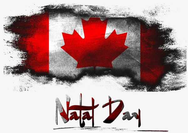 Vlajka Kanady pro Natal den — Stock fotografie