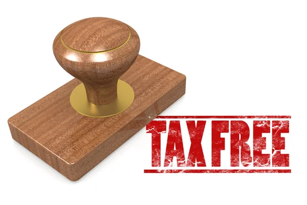 Tax free wooded seal stamp — Stock Photo, Image
