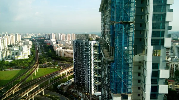 Vista do dia do condomínio Jurong Gateway em construção — Fotografia de Stock