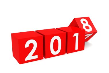 Yıl 2018 kırmızı küpleri