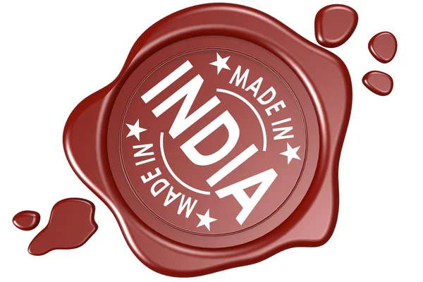 Made in India label seal isolated — Stock Photo, Image