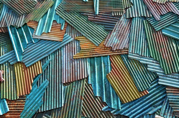 Zinkwand rostige Oberfläche — Stockfoto