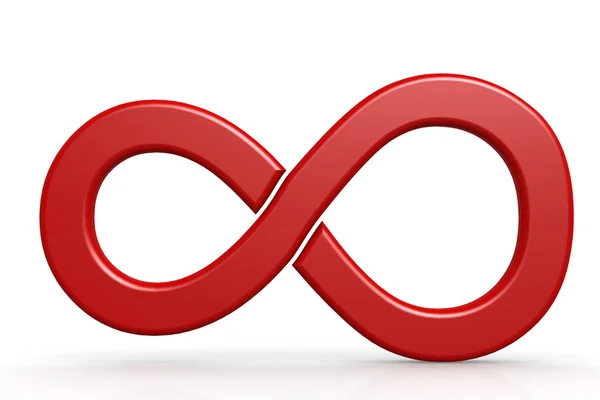 Red infinity symbol — Stock fotografie