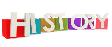 Geçmiş kelime ile renkli küpler