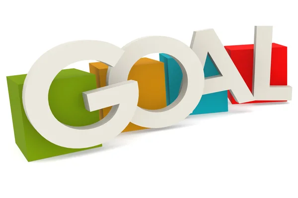 Colorful cube with goal word — Stock Photo, Image