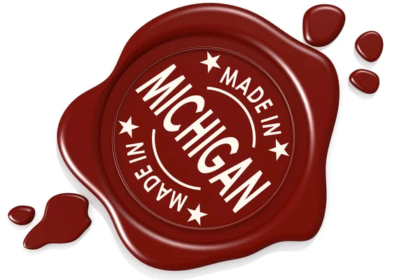 Siegel von made in michigan — Stockfoto