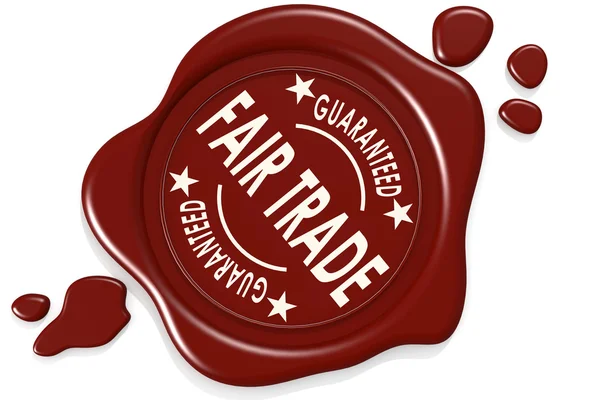 Selo de rótulo de comércio justo — Fotografia de Stock