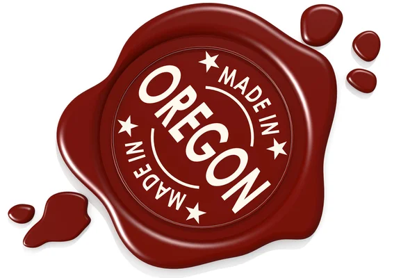 Этикетка Made in Oregon — стоковое фото