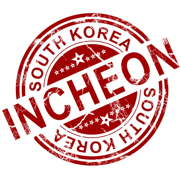 Red Incheon stempel — Stockfoto