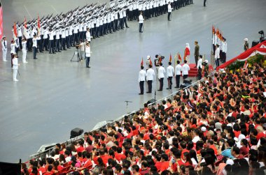 Singapur Ulusal günü geçit töreni provası 2016