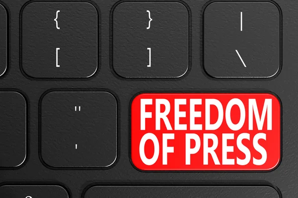Freedom Of Press on black keyboard — Stock Photo, Image