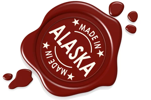 Sigillo di etichetta di made in Alaska — Foto Stock