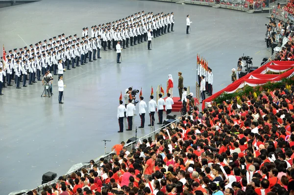 Singapur Ulusal günü geçit töreni provası 2016 — Stok fotoğraf