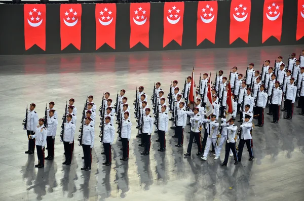 National Day Parade prób 2016 w Singapurze — Zdjęcie stockowe