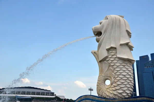 Merlion fontanna w Singapurze — Zdjęcie stockowe
