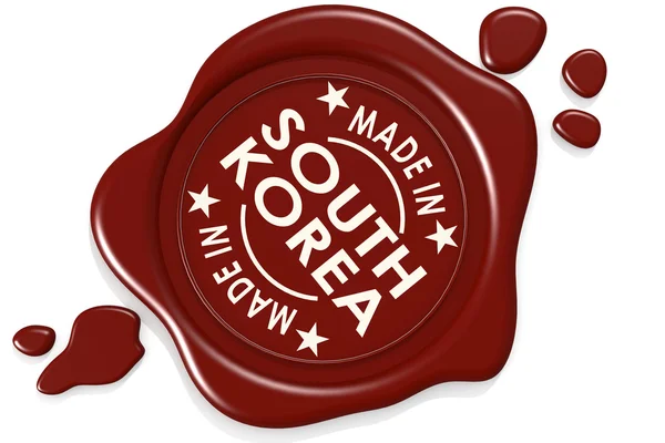 Label seal of Made in South Korea — Stock Photo, Image