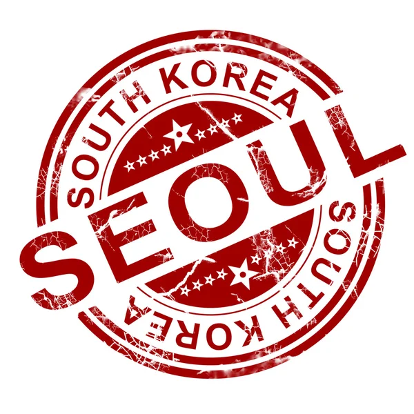 Red Seoul stamp — Stock Photo, Image