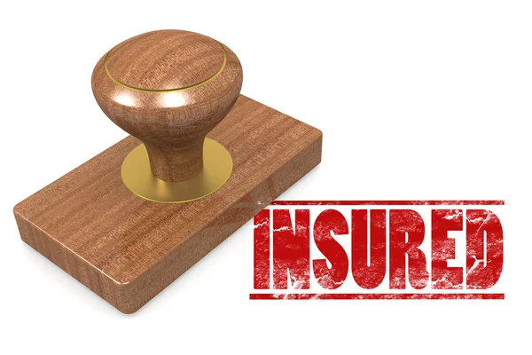Insured  wooded seal stamp — Stock Photo, Image