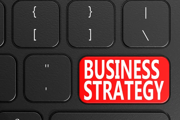黒キーボードのビジネス戦略 — ストック写真
