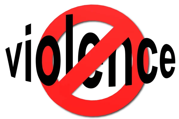 Stop violence sign in red — Stock Photo, Image