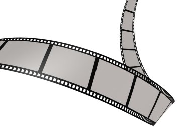 Beyaz arka plan ile izole film