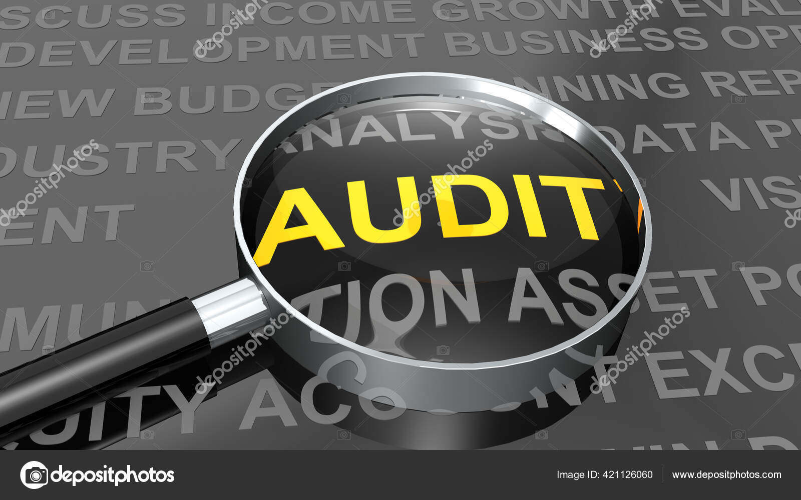 Loupe Verre Avec Mot Audit Rendu Image Libre De Droit Par Tang C