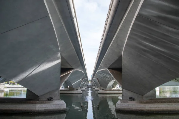 Singapour Nov 2020 Les Piliers Sous Pont Esplanade Singapour Esplanade — Photo